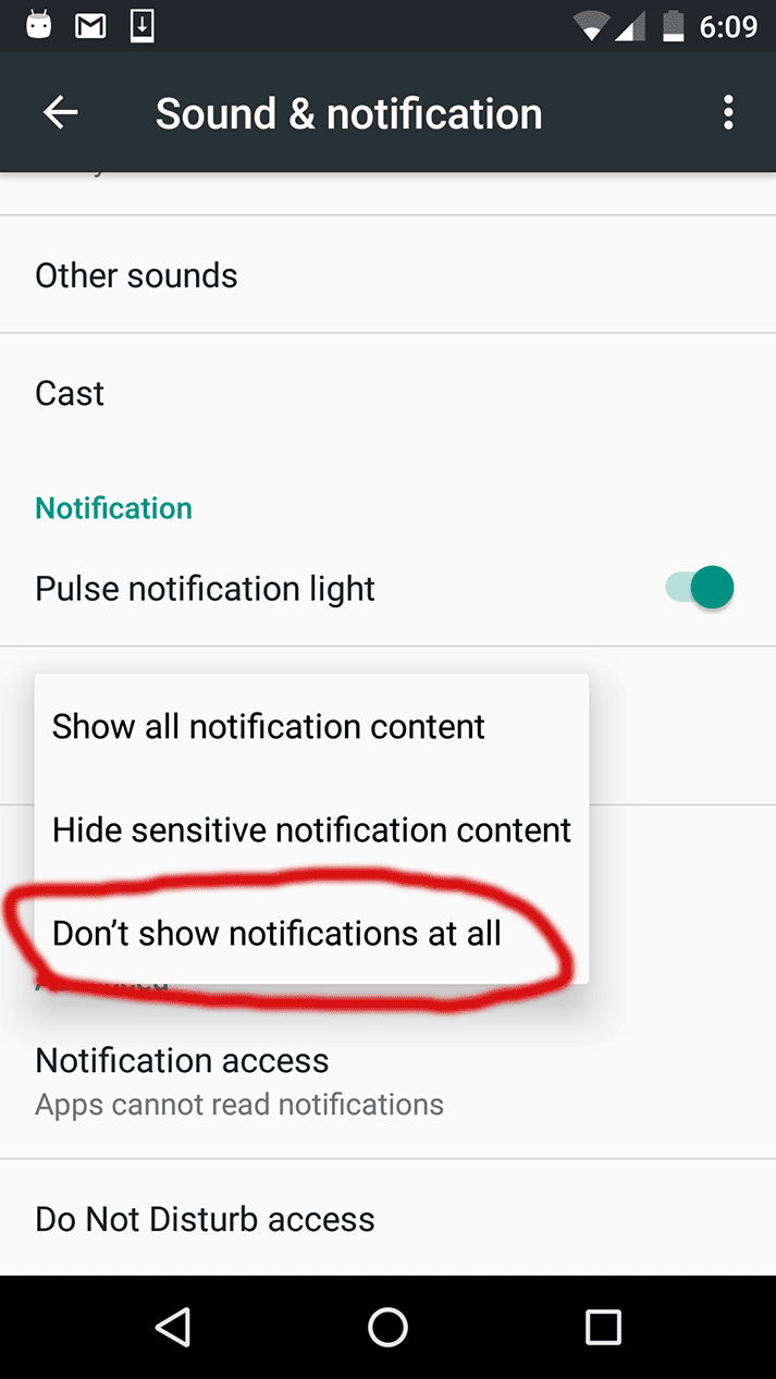 Android Hide Notifications Lock Screen